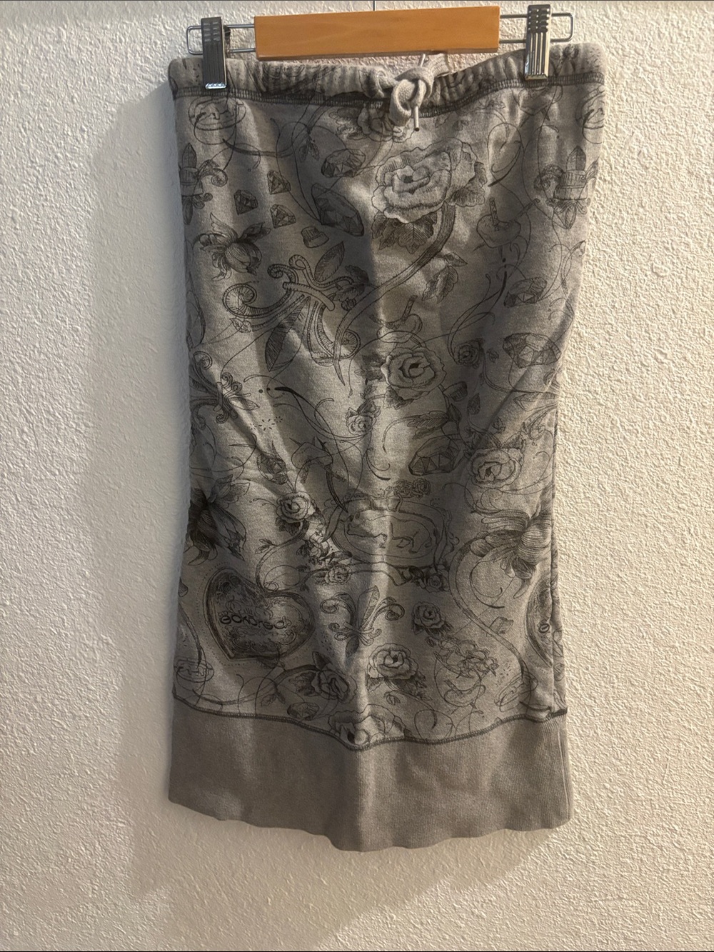 Marc Ecko Gray Floral Pencil Skirt